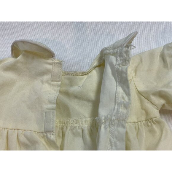 Vintage Cabbage Patch Kids Doll Dress 80's Yellow Lace Trim Ditzy Floral Coleco - Picture 5 of 8